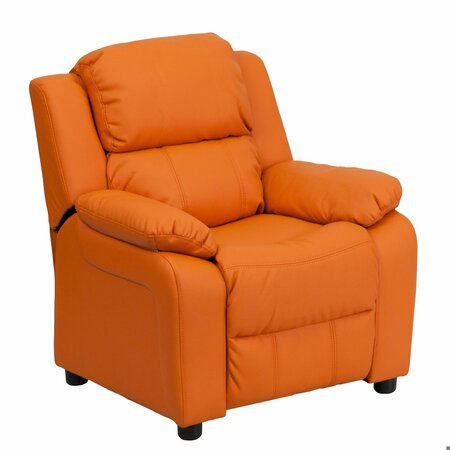 Flash Furniture Kids Recliner, 26" to 39" x 28", Upholstery Color: Orange BT-7985-KID-ORANGE-GG